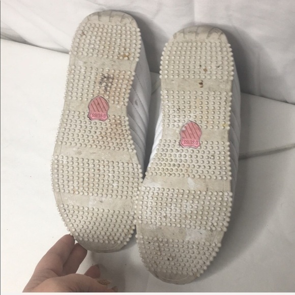 K- Swiss white sneakers with pink trim - Picture 5 of 7